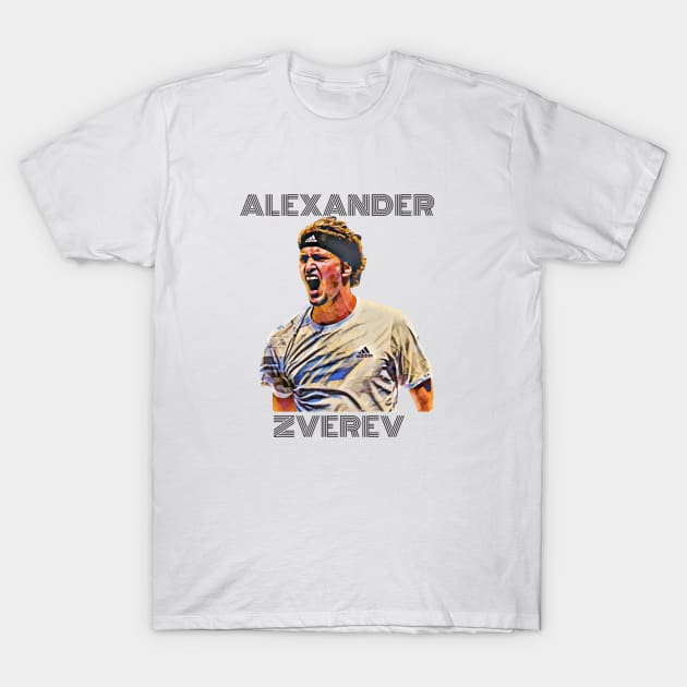 Alexander Zverev T-Shirt by BorodinaAlen